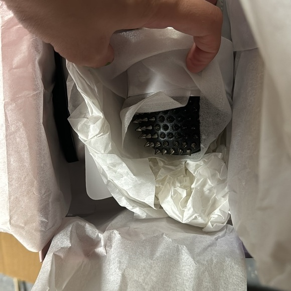 Lisa Vicky Bliss 2 Metallic Silver Black Studded Ballet Flat Slip Ons - Picture 3 of 4